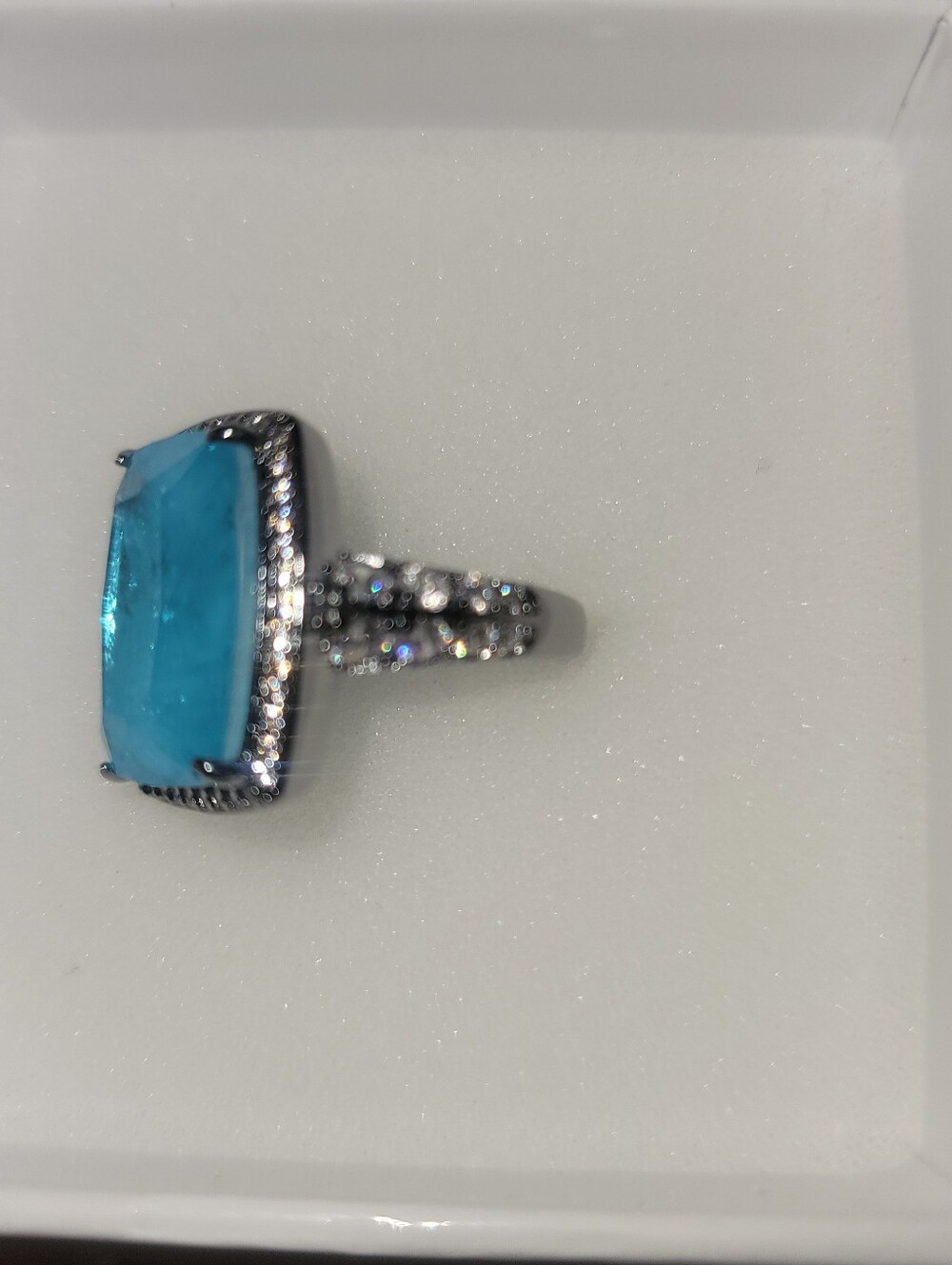 NWT-BP Hope Is A Beautiful Thing Color Changing Ring-Sz 6 Blue Topaz on Rhodium - Picture 5 of 7